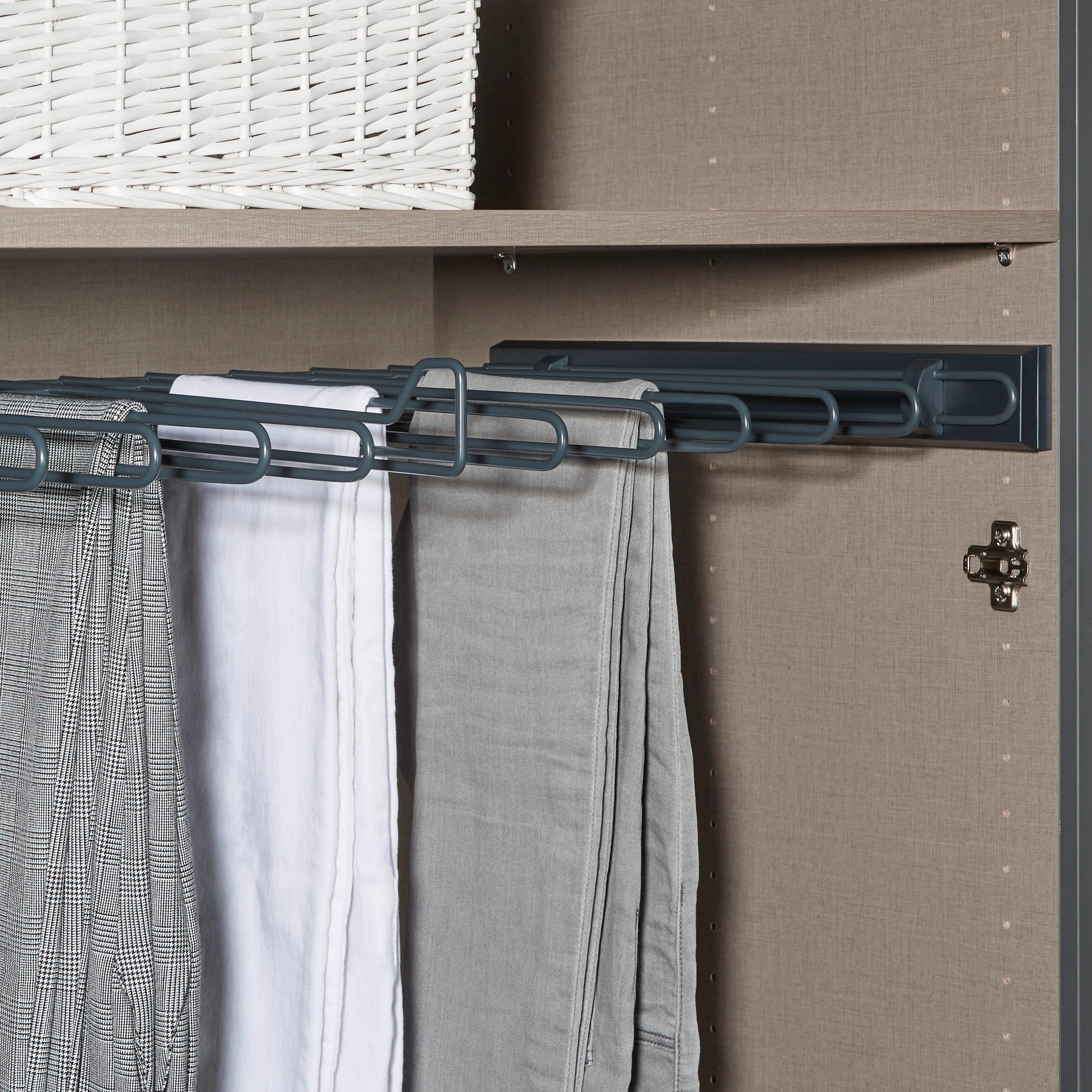 Suport pentru pantaloni Unit - antracit, Modern, metal (87,9/8,7/46cm) - Ondega