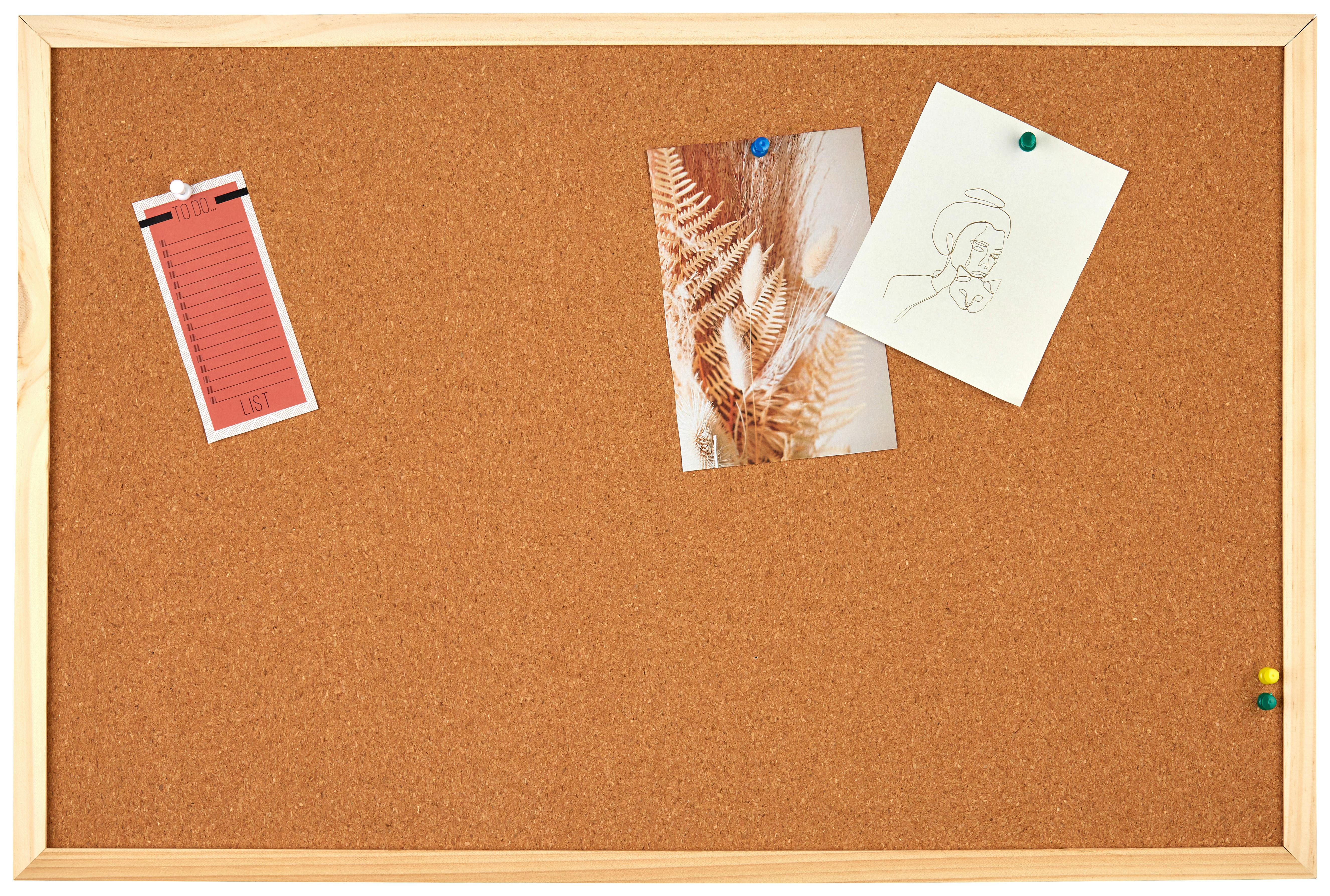 Oglasna Deska Cork -Ext-, Pluta, 60 X 40 Cm - naravne barve, leseni material/les (60/40cm) - Modern Living