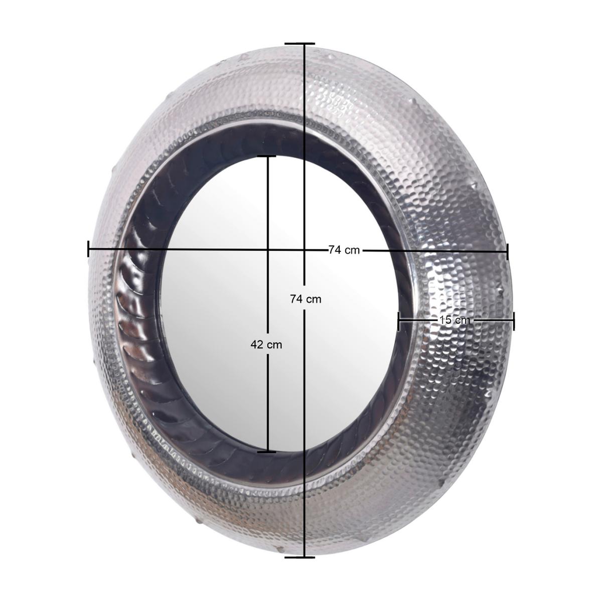 WANDSPIEGEL WL7.117 - Silberfarben, Design, Glas/Metall (74/74/9cm) - MID.YOU