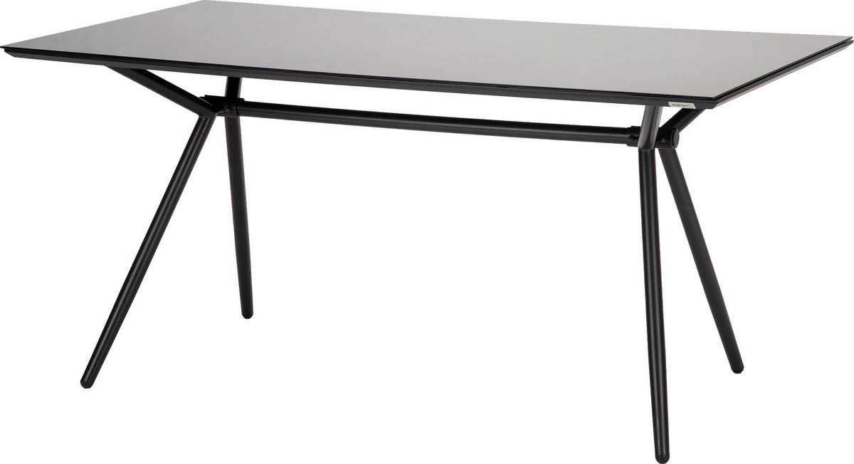 Gartengarnitur 5-tlg. Alpha rope Metall/Kunststoff/Glas - Taupe/Anthrazit, Basics, Glas/Kunststoff (80/75/160cm) - Acamp