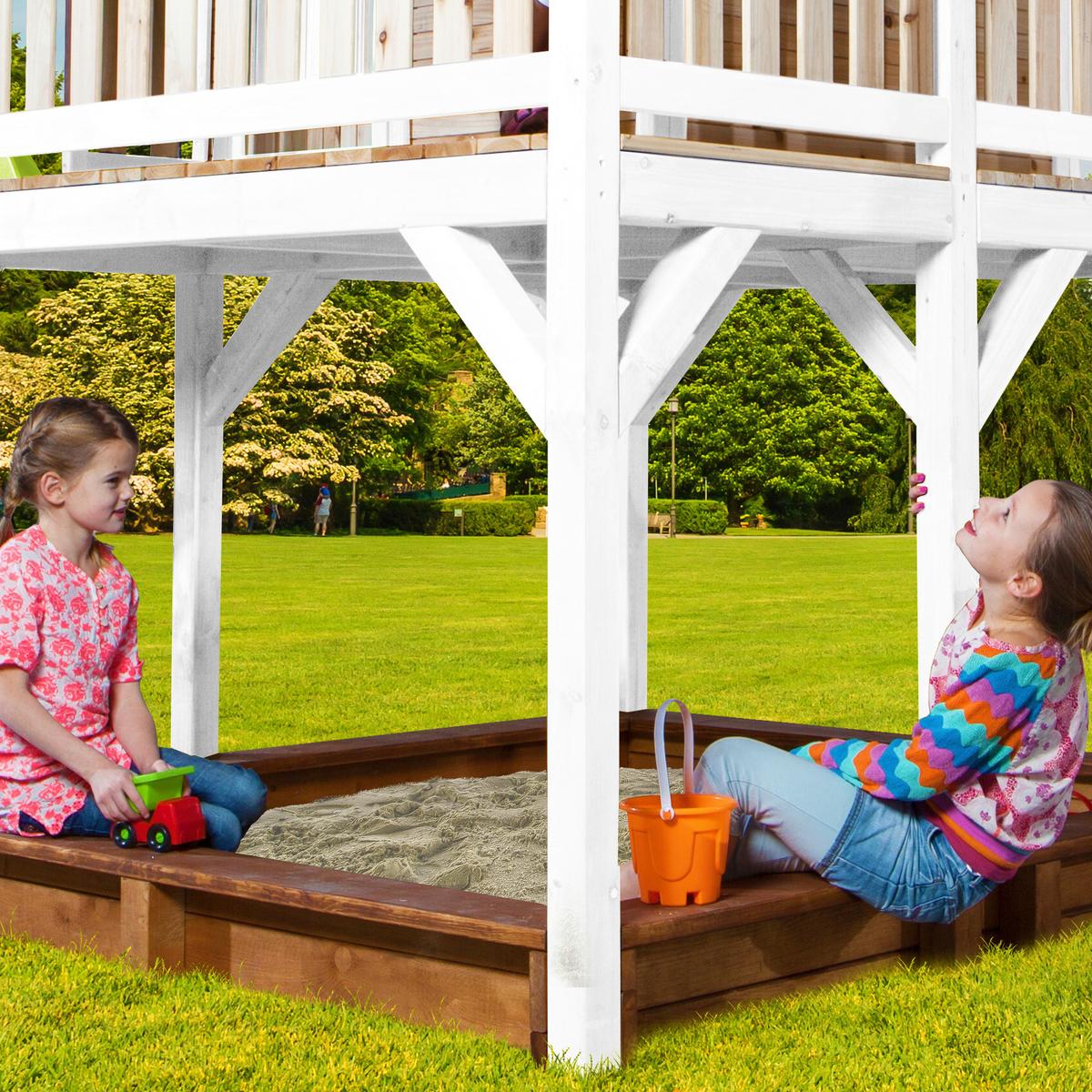 SPIELTURM A030.152.21 - Rot/Braun, KONVENTIONELL, Holz/Kunststoff (541/291/277cm) - Ambia Garden