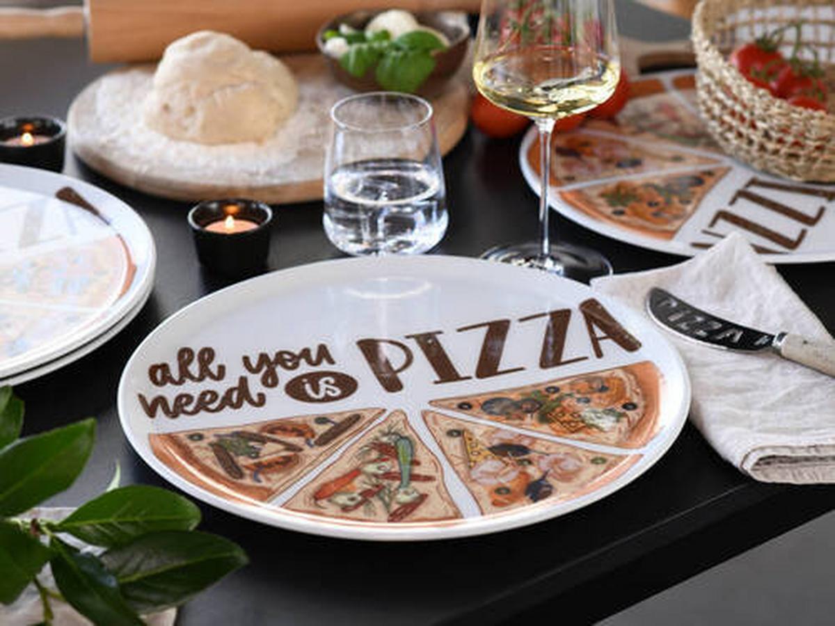 Set Krožnikov Za Pico All You Need Is Pizza, 6-Delni - bela, Trend, keramika (33cm) - Creatable