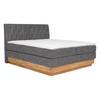 Boxspringbett Marie in Graphitfarben ca. 180x200cm - Graphitfarben, Holz/Kunststoff (180/200cm) - Zandiara
