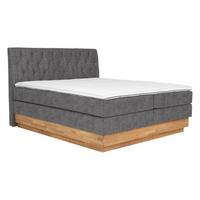 Postelja Boxspring Marie, Barva Grafita, 160x200 - barve grafita, umetna masa/tekstil (160/200cm) - Premium Living