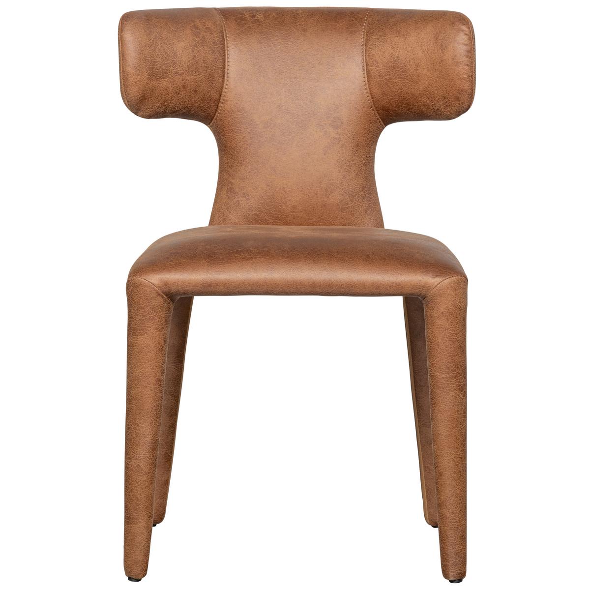 Stuhl-Set Permit Cognac B: 52cm - Cognac, MODERN, Holzwerkstoff/Textil (52/78/53cm) - Livetastic