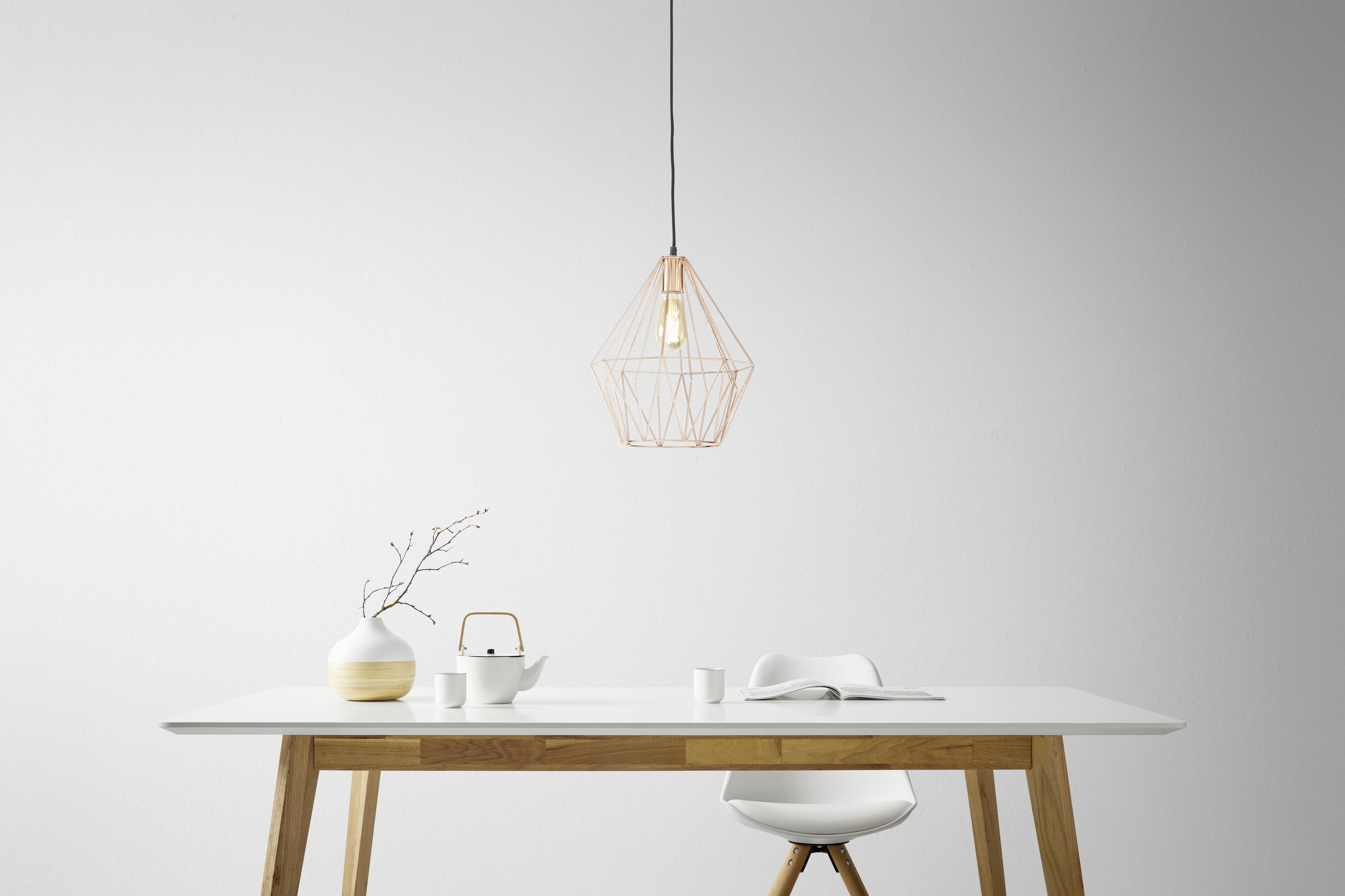 Hängeleuchte Skeletton max. 60 Watt - Kupferfarben, Metall (30/110cm) - Modern Living