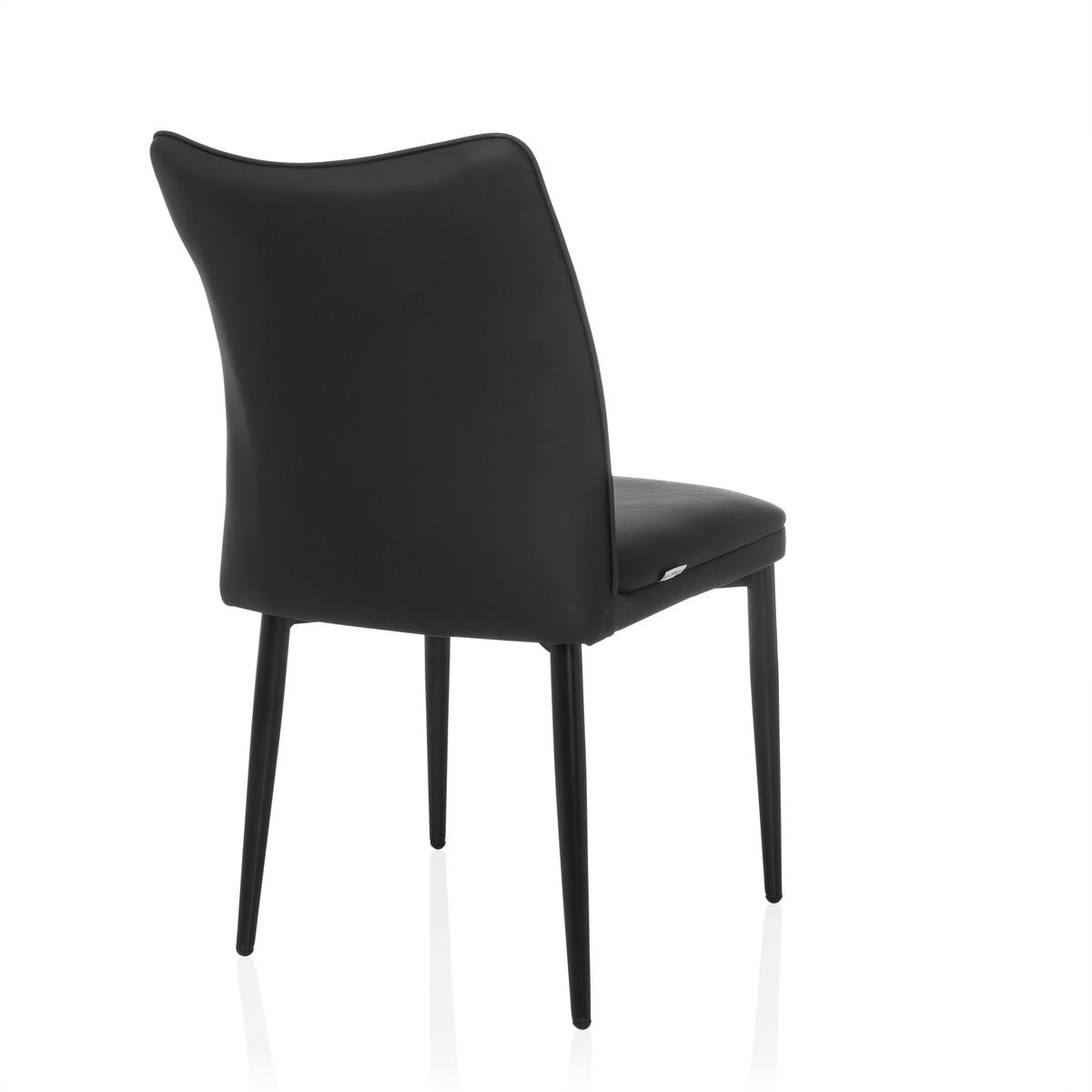 Stol Viseto, Črna - črna, Moderno, kovina/tekstil (47/87/61cm) - MID.YOU