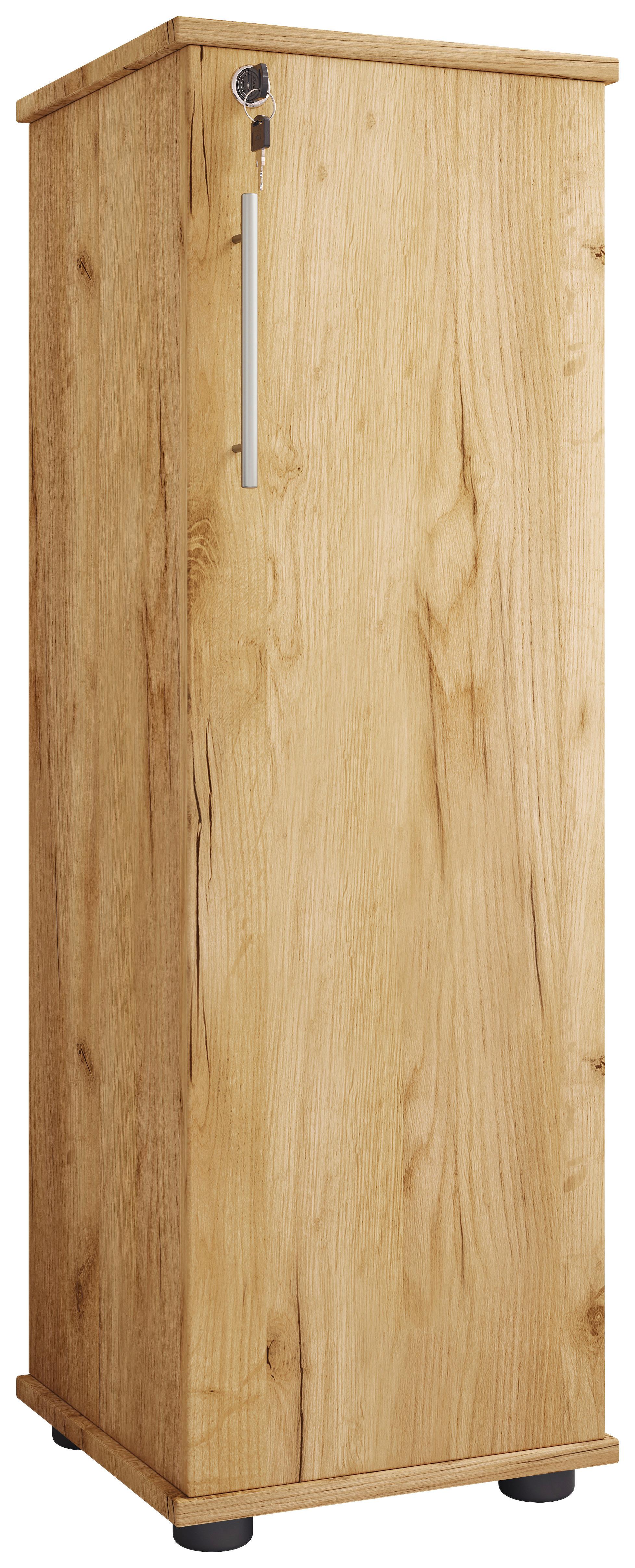 CD-REGAL ENGALO L - Honigeiche/Schwarz, Design, Holzwerkstoff/Kunststoff (31/93/31cm) - MID.YOU