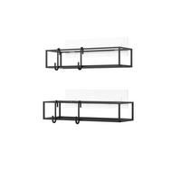 Zuhanypolc Szett Cubiko - fekete, Modern, fém (32/6,5/12cm) - Mömax