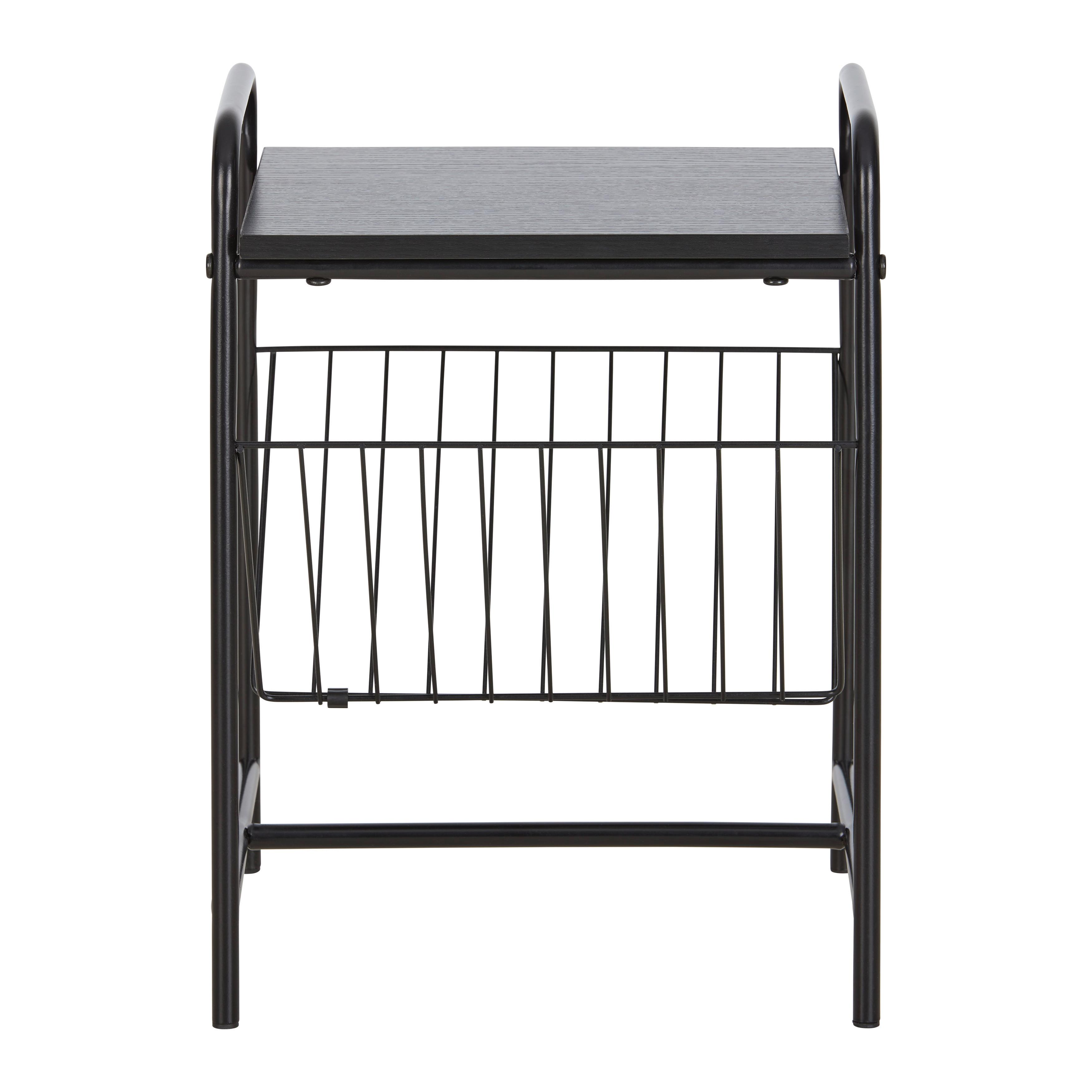 Zeitungsständer Bastian in Schwarz - Schwarz, MODERN, Holzwerkstoff/Metall (30/45/33cm) - Mömax