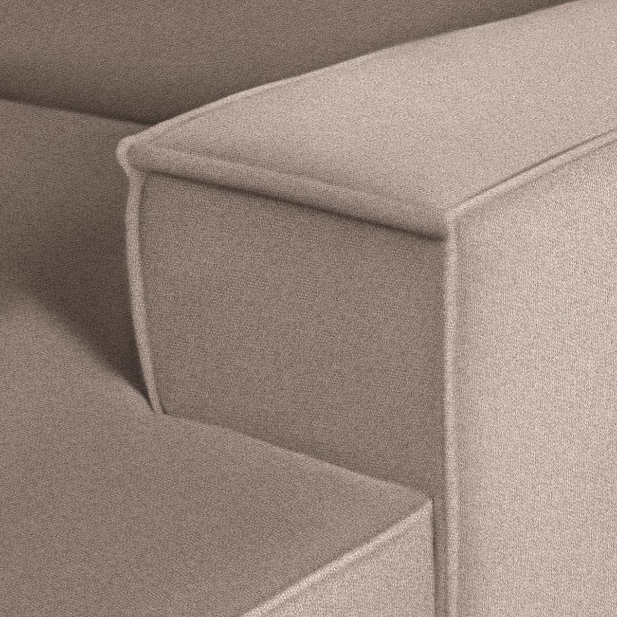 Wohnlandschaft Loft Cappuccino - Schwarz/Grau, MODERN, Kunststoff/Textil (265/75/172cm) - Mömax