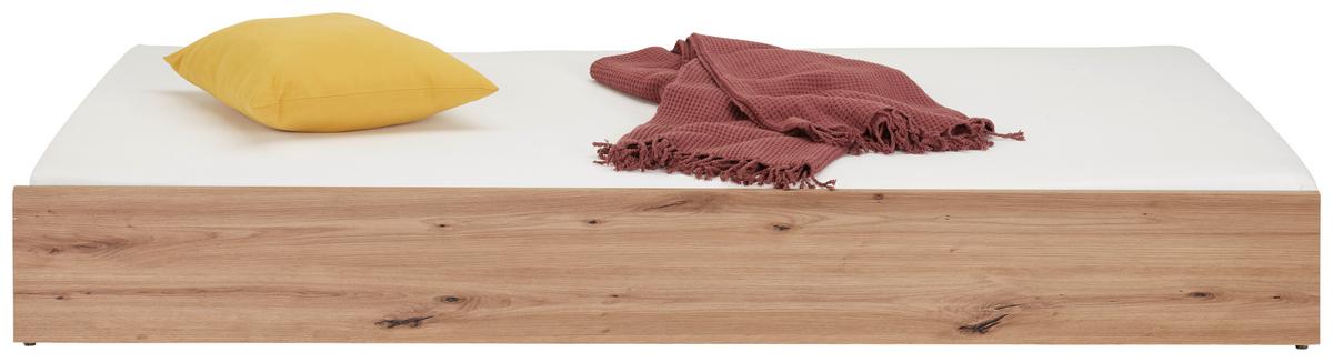 Bettschubkasten Young in Weiss/Eichefarben - Weiss/Eiche Artisan, Konventionell, Holzwerkstoff/Kunststoff (94/27/199cm) - Mömax