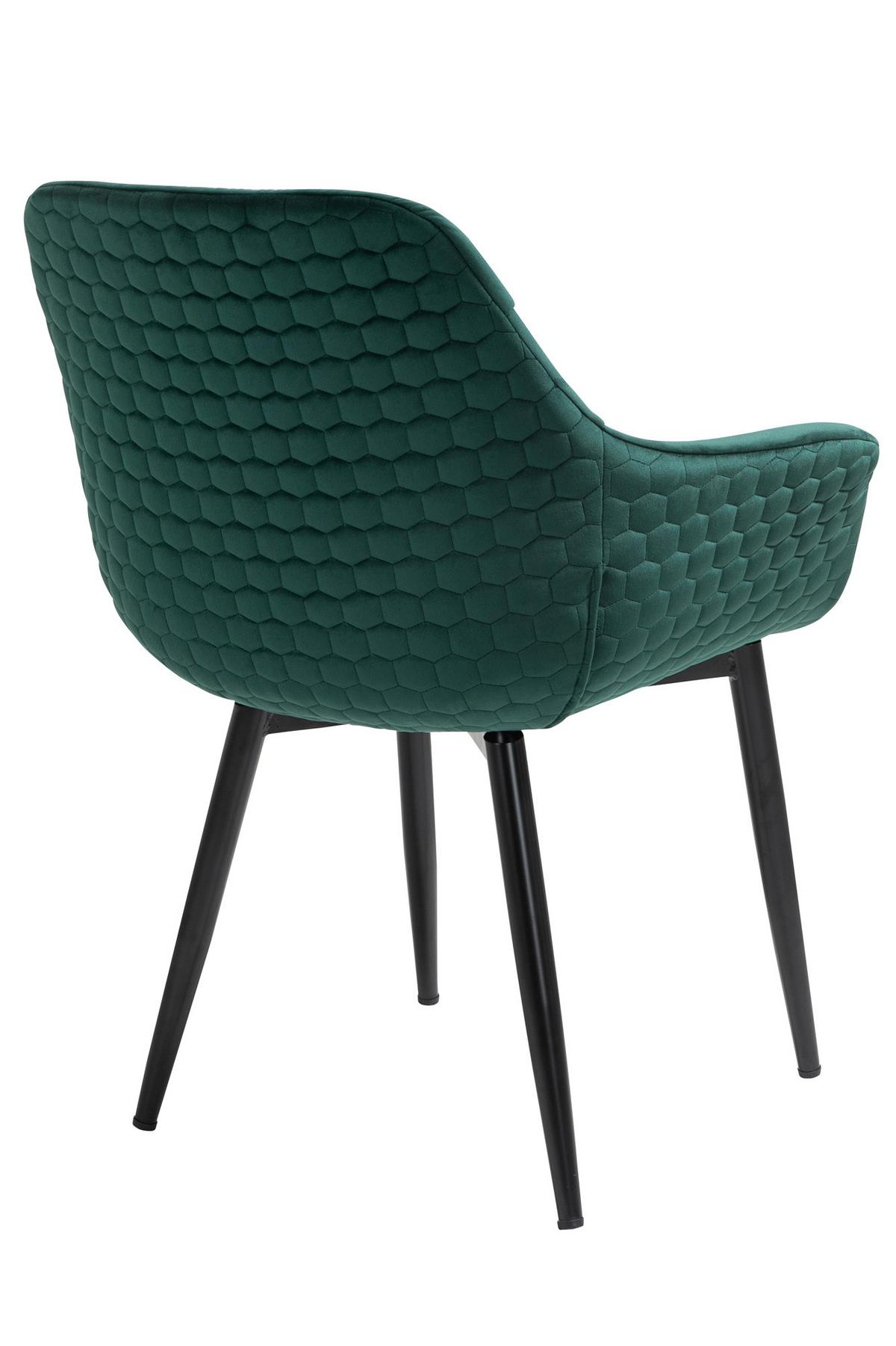 Naslanjač Samt, Gozdno Zelena - črna/gozdno zelena, Moderno, kovina/tekstil (63/81,5/61cm) - Livetastic