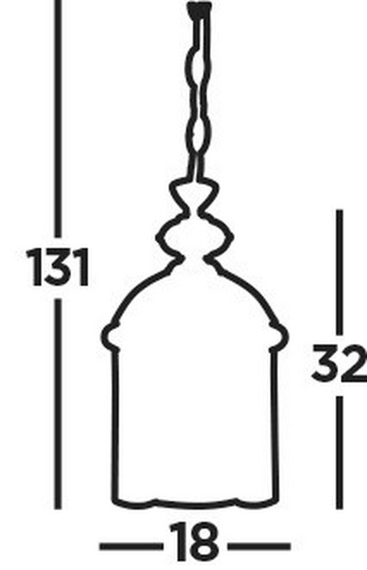 Függőlámpa Bevelled 7131ab - Konventionell, üveg/fém (18/32cm)