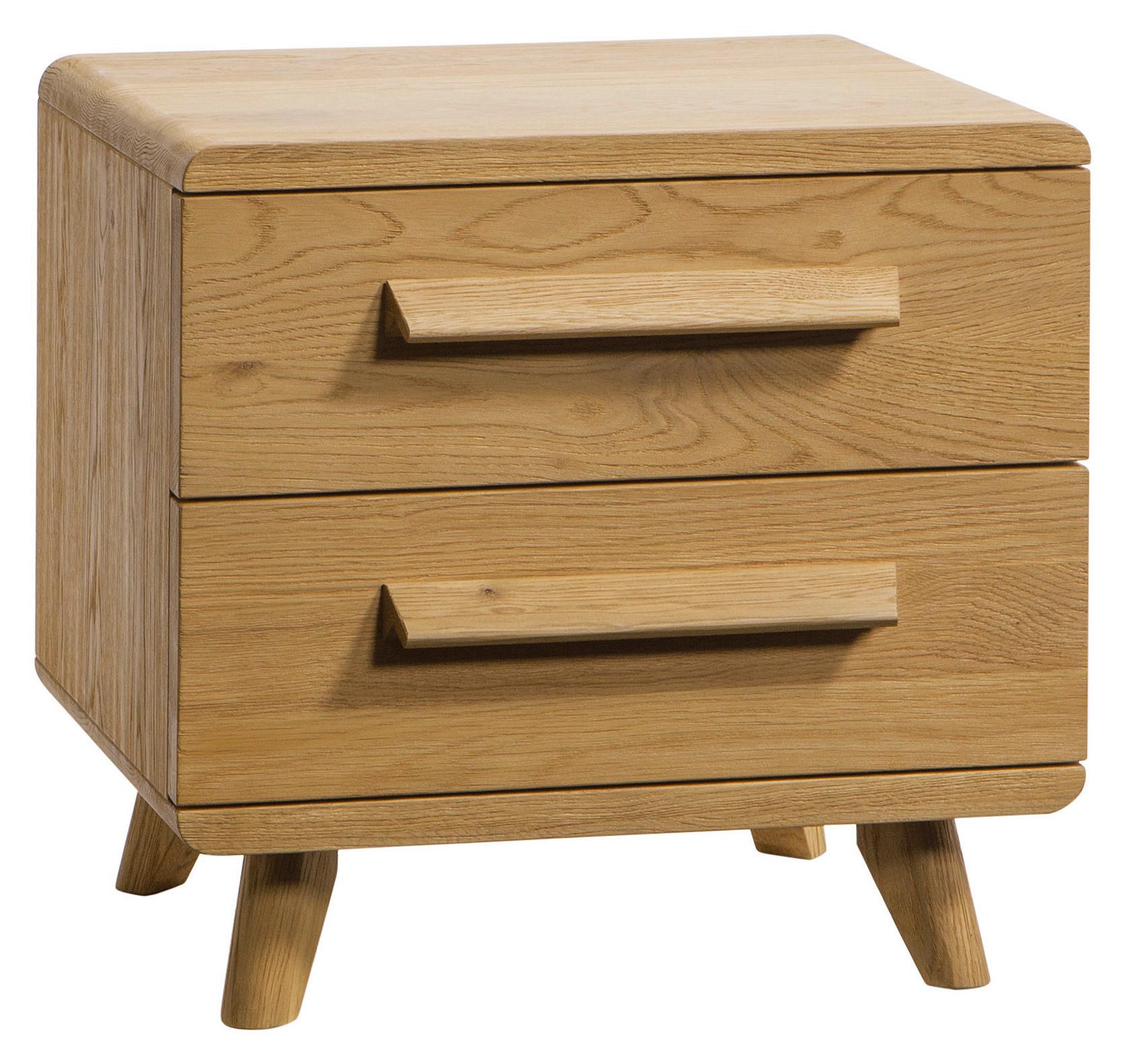 SZAFKA NOCNA ACCESSOIRES - kolor dębowy, Design, drewno (48/49/43cm) - Hasena