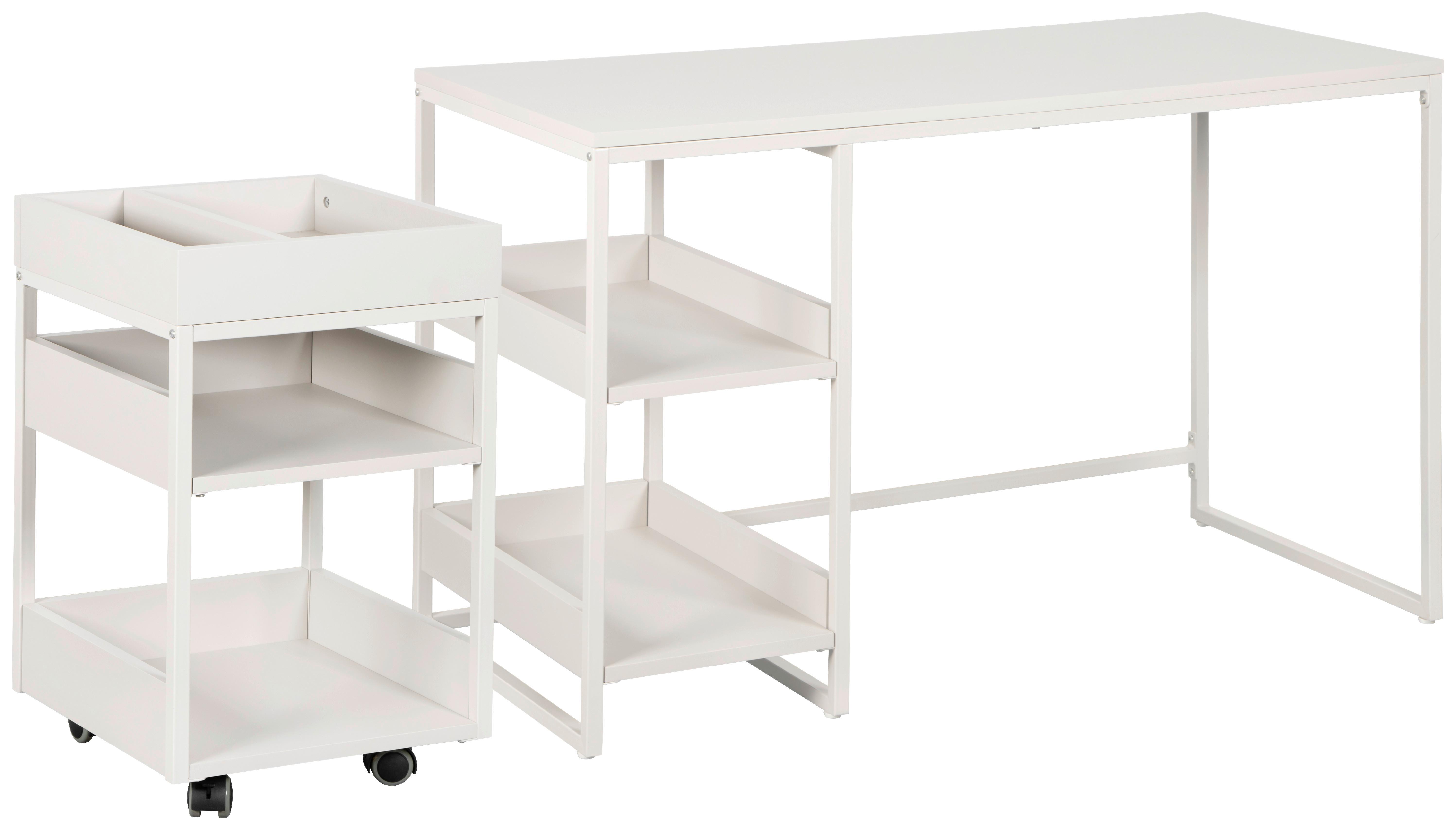 Íróaszral Konténerrel Wall - kasmírszínű, Modern, faalapú anyag/fém (120/60/76cm) - Mömax