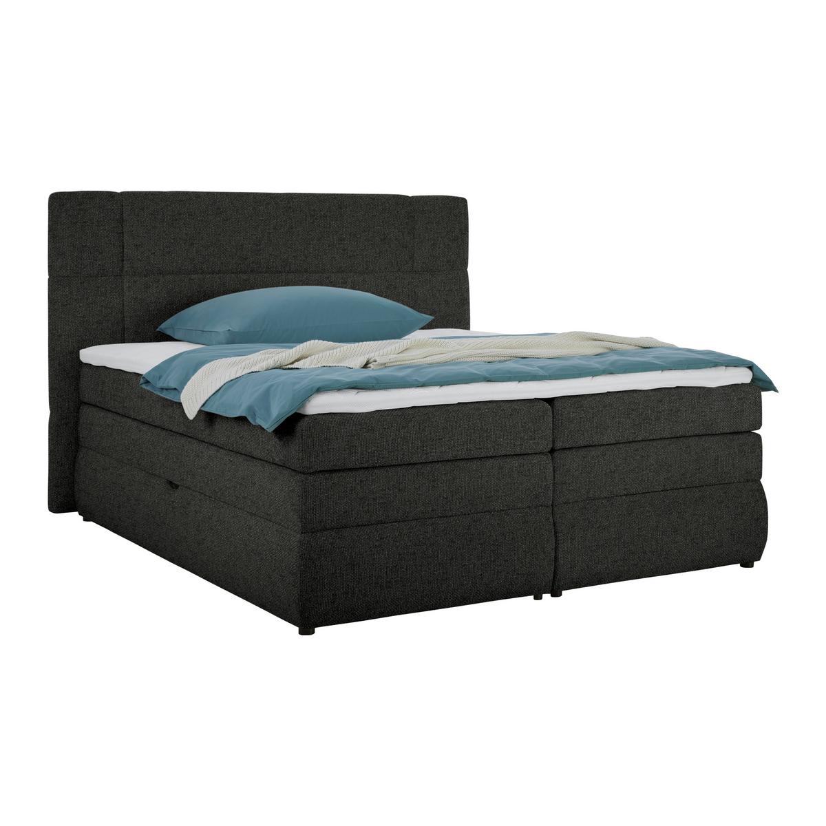 Boxspring Krevet Palace - crna, Konvencionalno, tekstil/plastika (180/200cm) - Premium Living