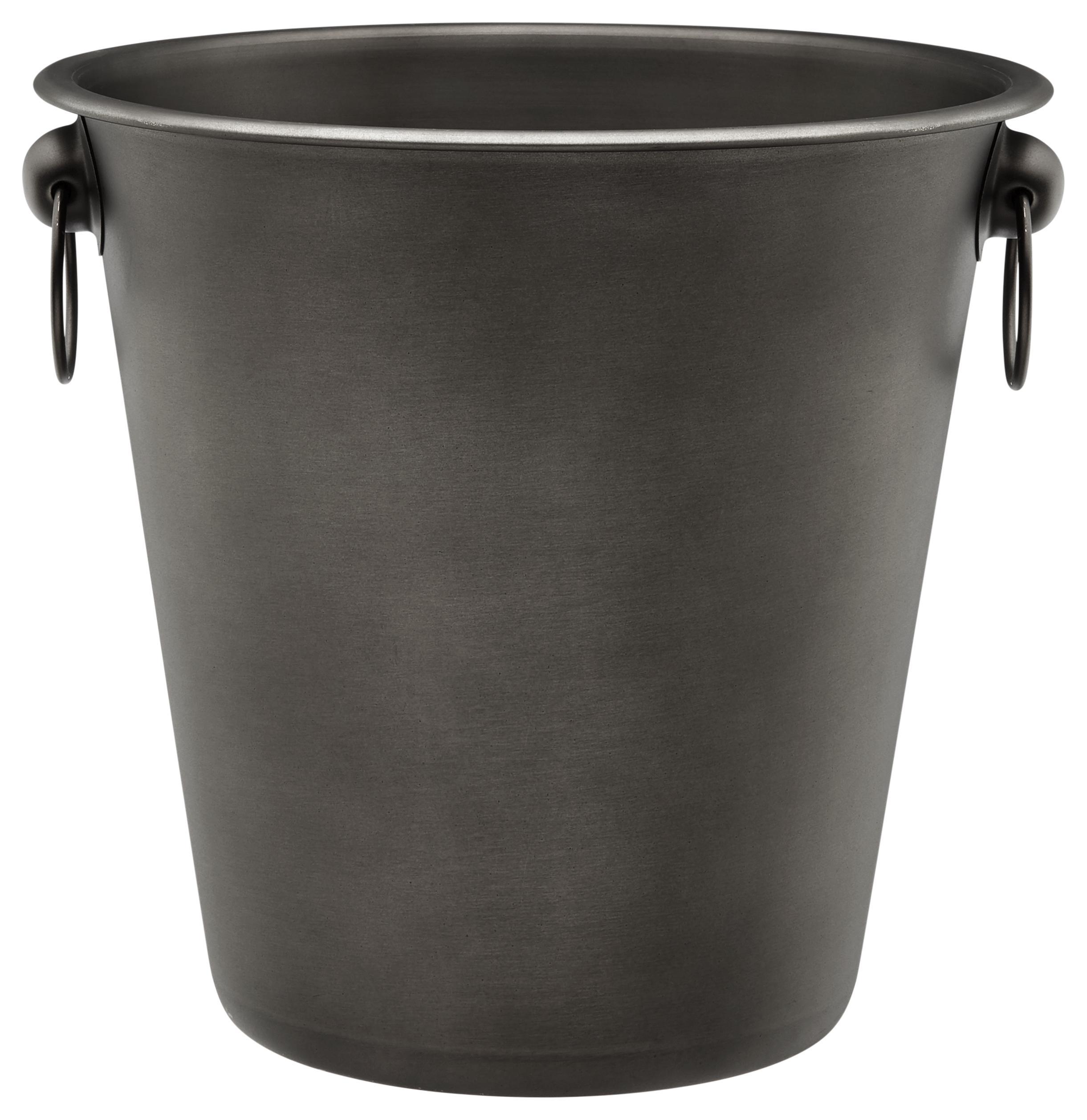 Flaschenkühler Tiara in Matt Schwarz - Schwarz, MODERN, Metall (21,5/20cm)