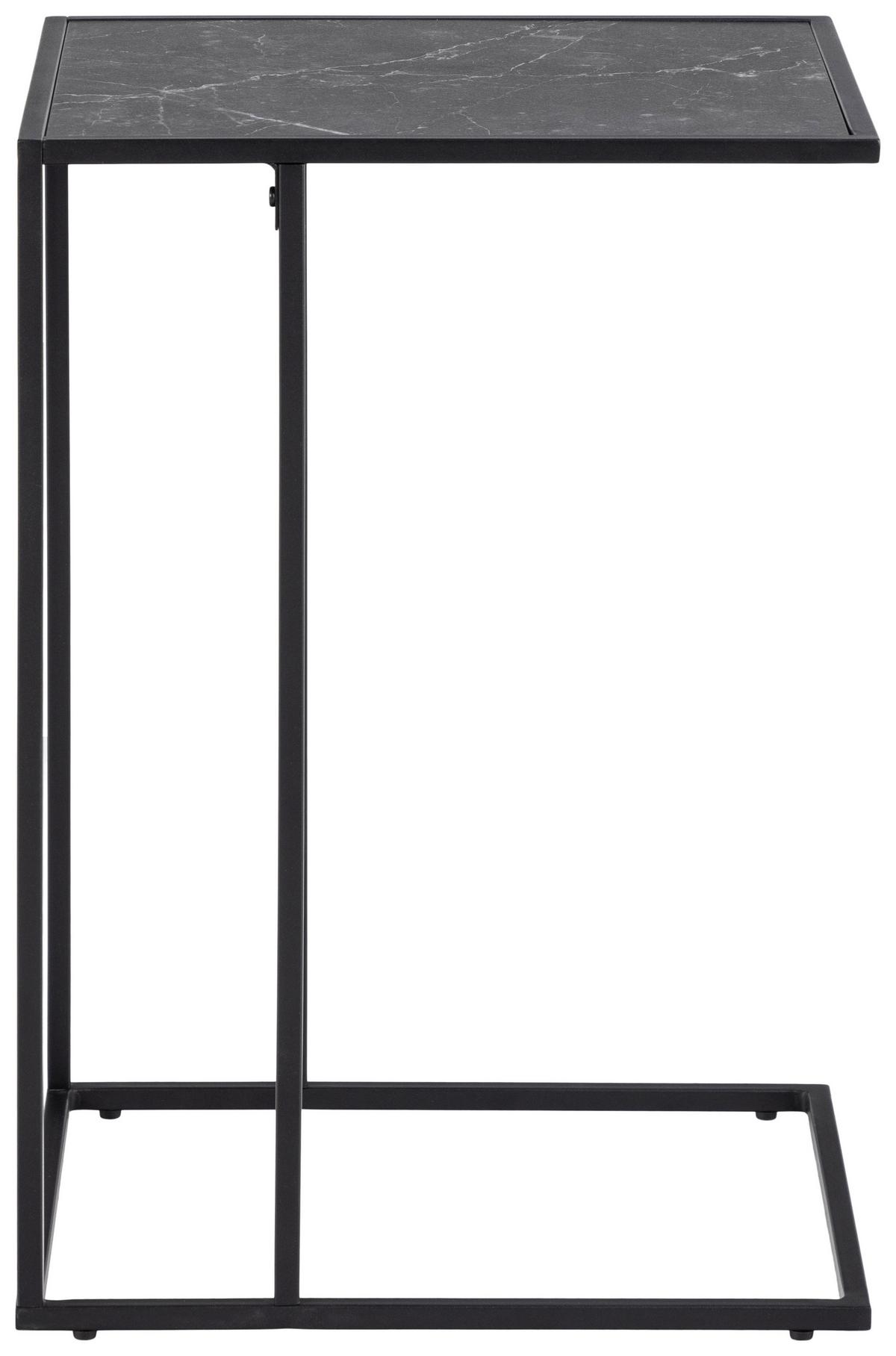 Masă auxiliară INFINITY - negru, Design, metal/material pe bază de lemn (43/35/63cm) - Modern Living