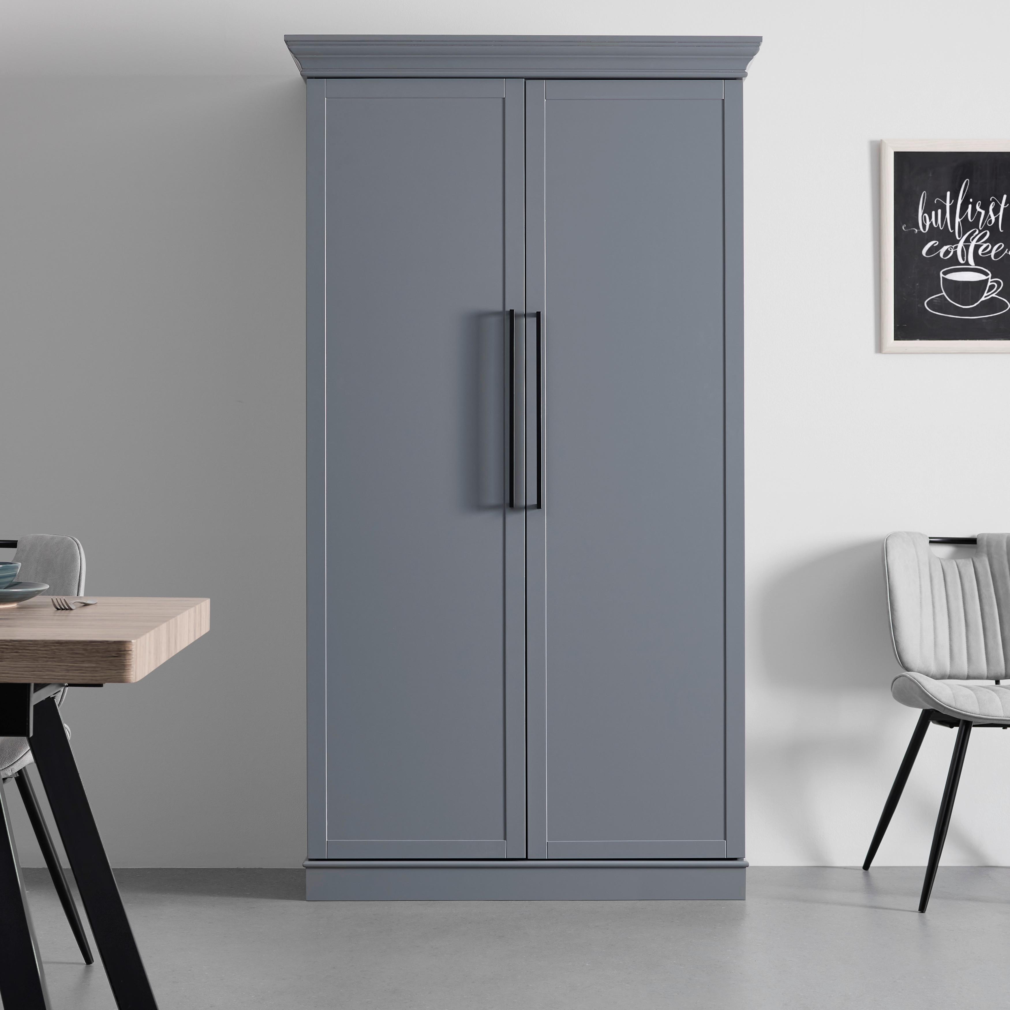 Samostojeći Regal Alvaro - siva, Moderno, drvo (122/220/54cm) - Bessagi Home