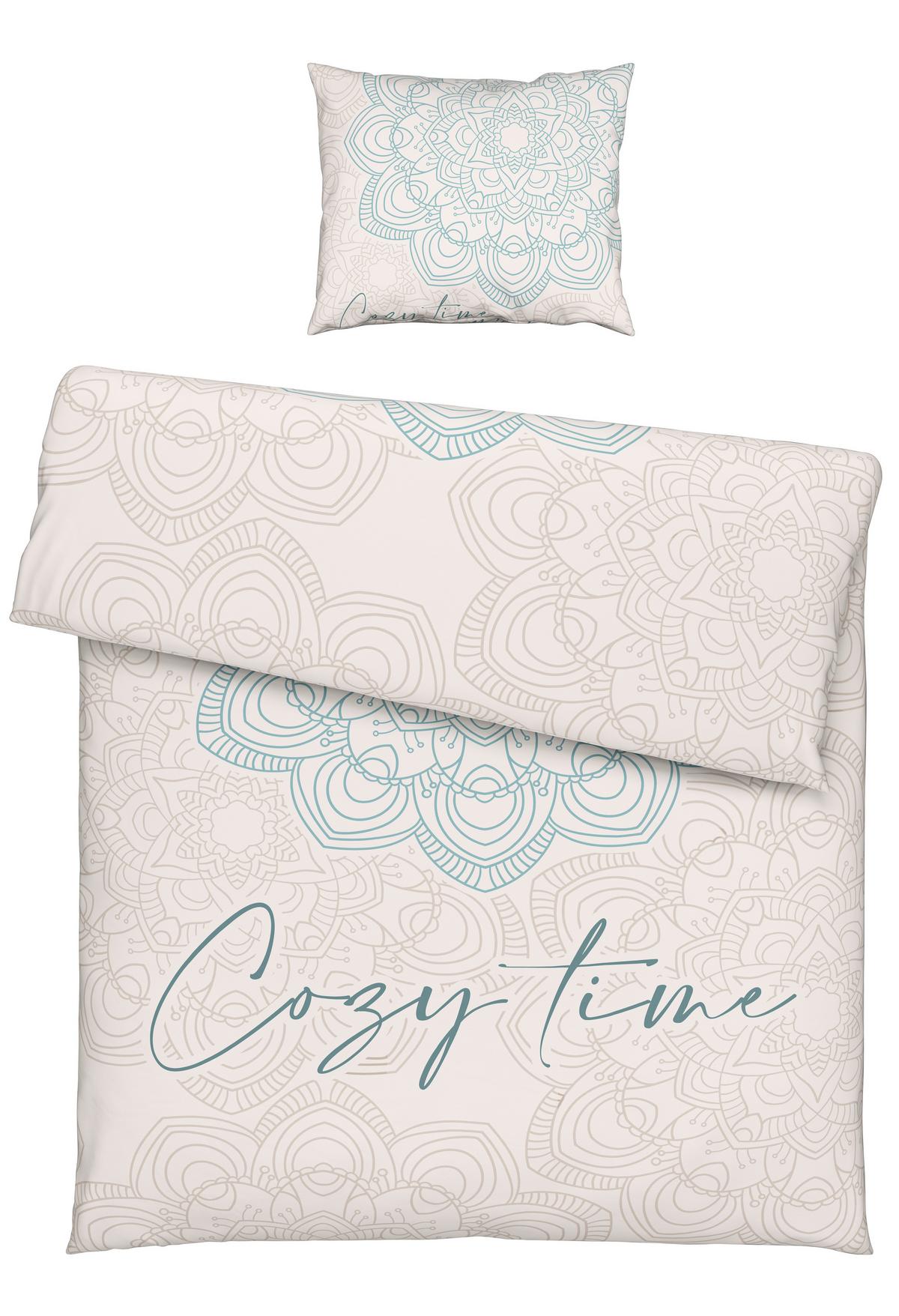 BETTWÄSCHESET KUSCHELZEIT - Beige, Konventionell, Textil (160/210cm) - Modern Living