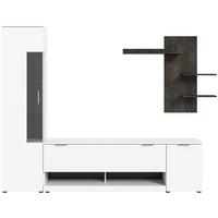 Dnevni Regal Ben - srebrne barve/siva, Design, umetna masa/steklo (250/190/35cm) - Livetastic