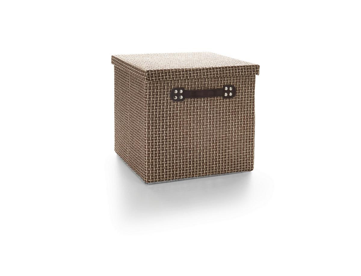 Box mit Deckel Foldable in Braun - Hellbraun/Braun, Karton/Papier (29,5/28/30cm) - Mömax