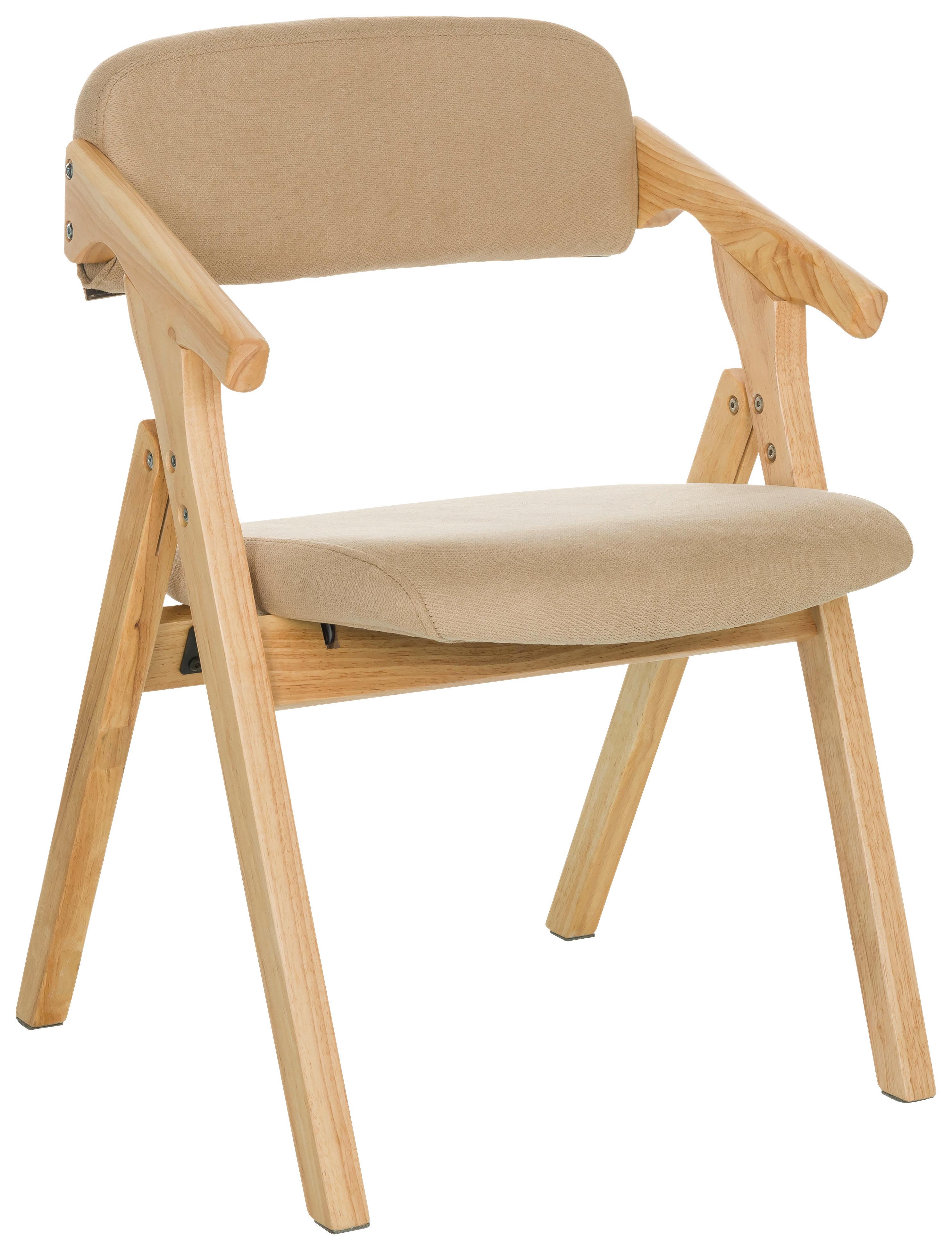 Naslanjač Scandio, Bež - bež, Basics, tekstil/les (53/79/55cm) - MID.YOU