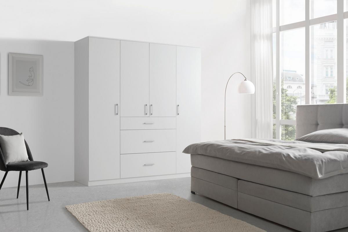 Omara Za Oblačila Lasse 4t, Bela, Š. 180 Cm - bela, Konvencionalno, les (180/197/55cm) - Mömax