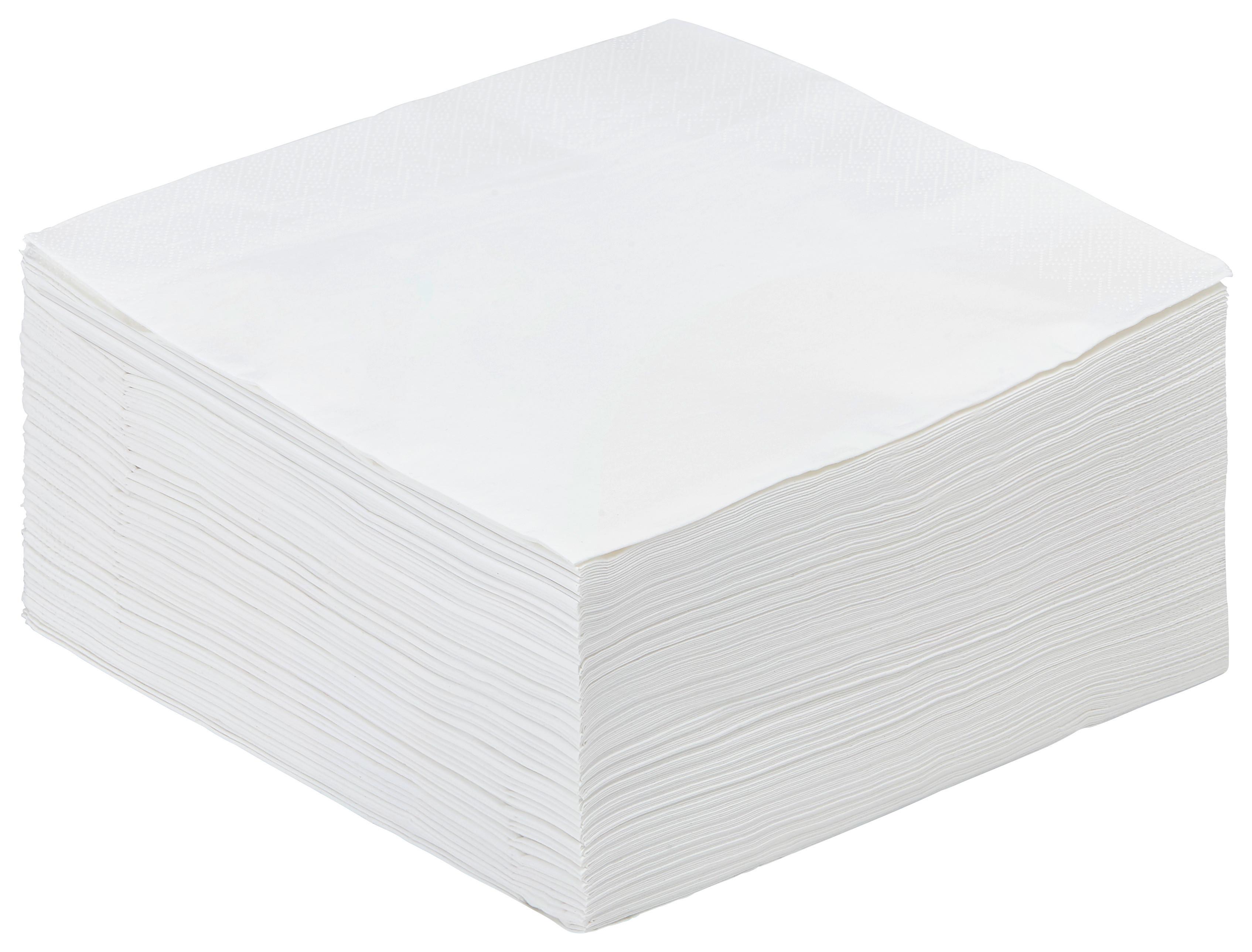 Serviette Kamilla in Weiss - Weiss, Konventionell, Papier (40/40cm) - Based