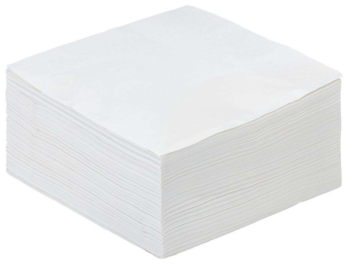 Serviette Kamilla in Weiss - Weiss, Konventionell, Papier (40/40cm) - Based