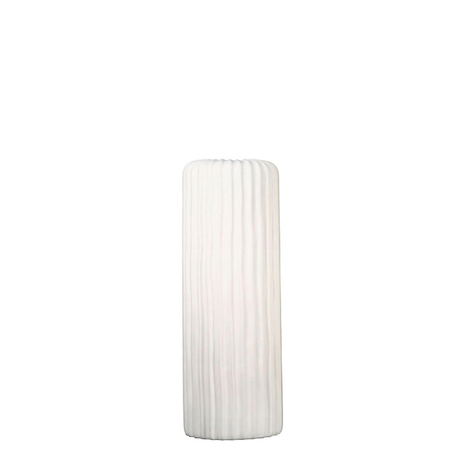 Vase Weiß matt - Weiß, Basics, Keramik (16/58/16cm)