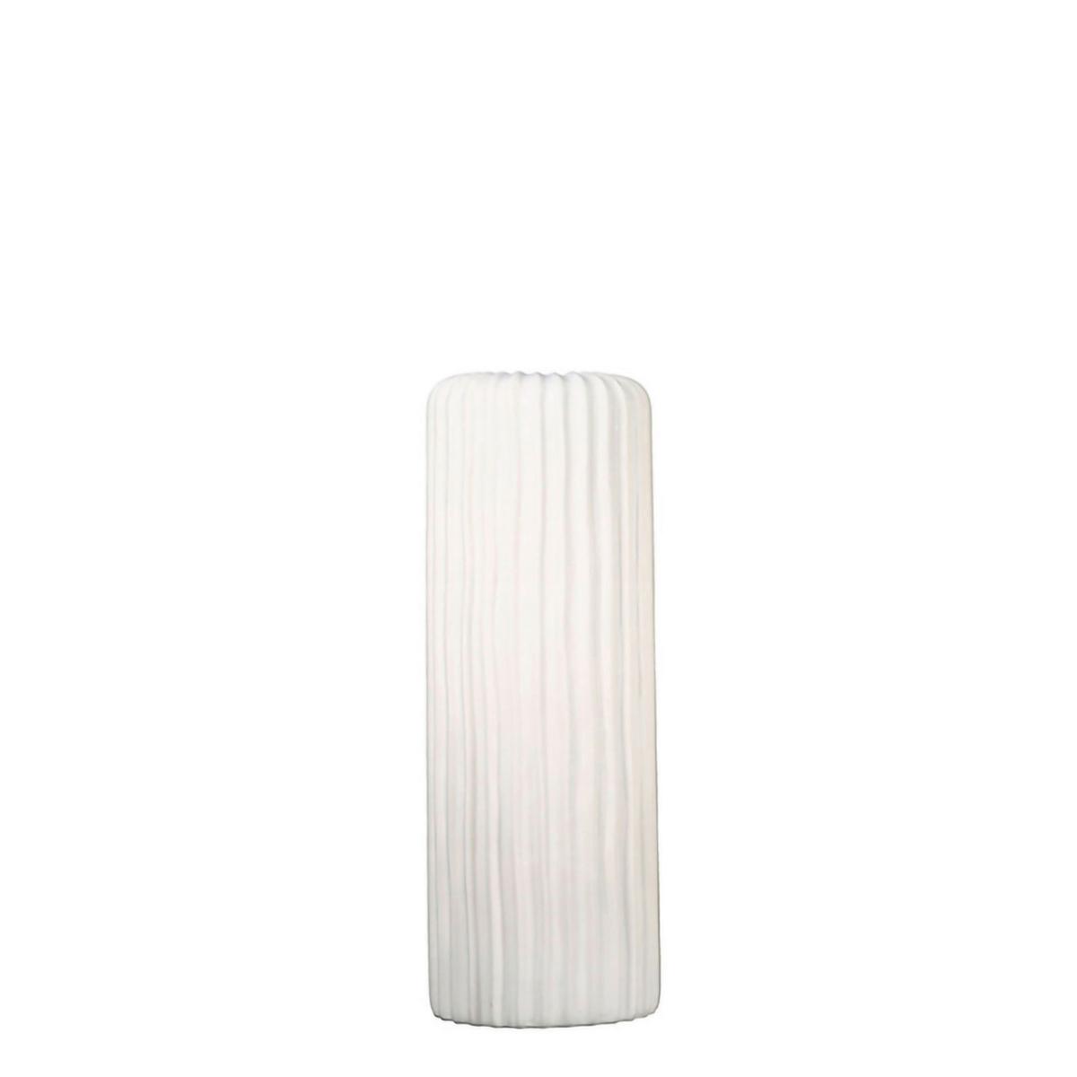 Vase Weiß matt - Weiß, Basics, Keramik (16/58/16cm)