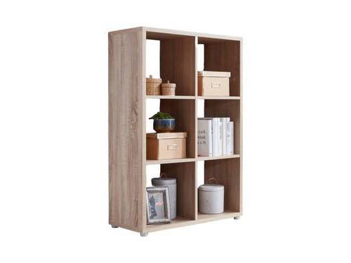 Standregal Nizza Typ 11 Sonoma Eiche - Silberfarben/Sonoma Eiche, MODERN, Holzwerkstoff/Kunststoff (72/108,5/33cm) - MID.YOU