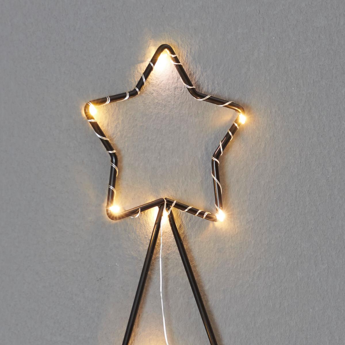 Led-díszlámpa Alain - fekete, Konventionell, fém (48/82cm) - Premium Living