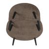 FAUTEUIL BIANCA - couleur naturelle/marron, MODERN, textile/bois (111/69/152cm) - Bessagi Home