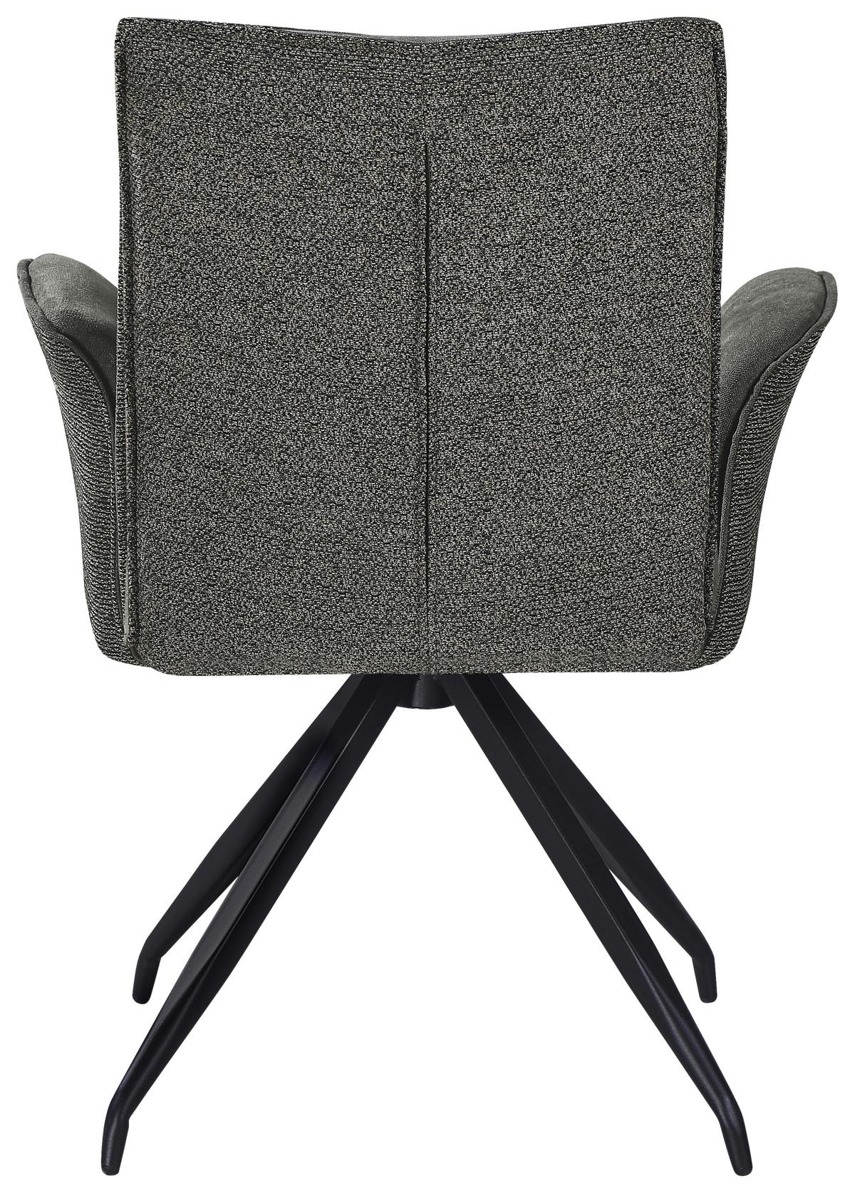 Armlehnstuhl Nova Grün - Schwarz/Grün, MODERN, Textil/Metall (63/88/63cm) - Premium Living