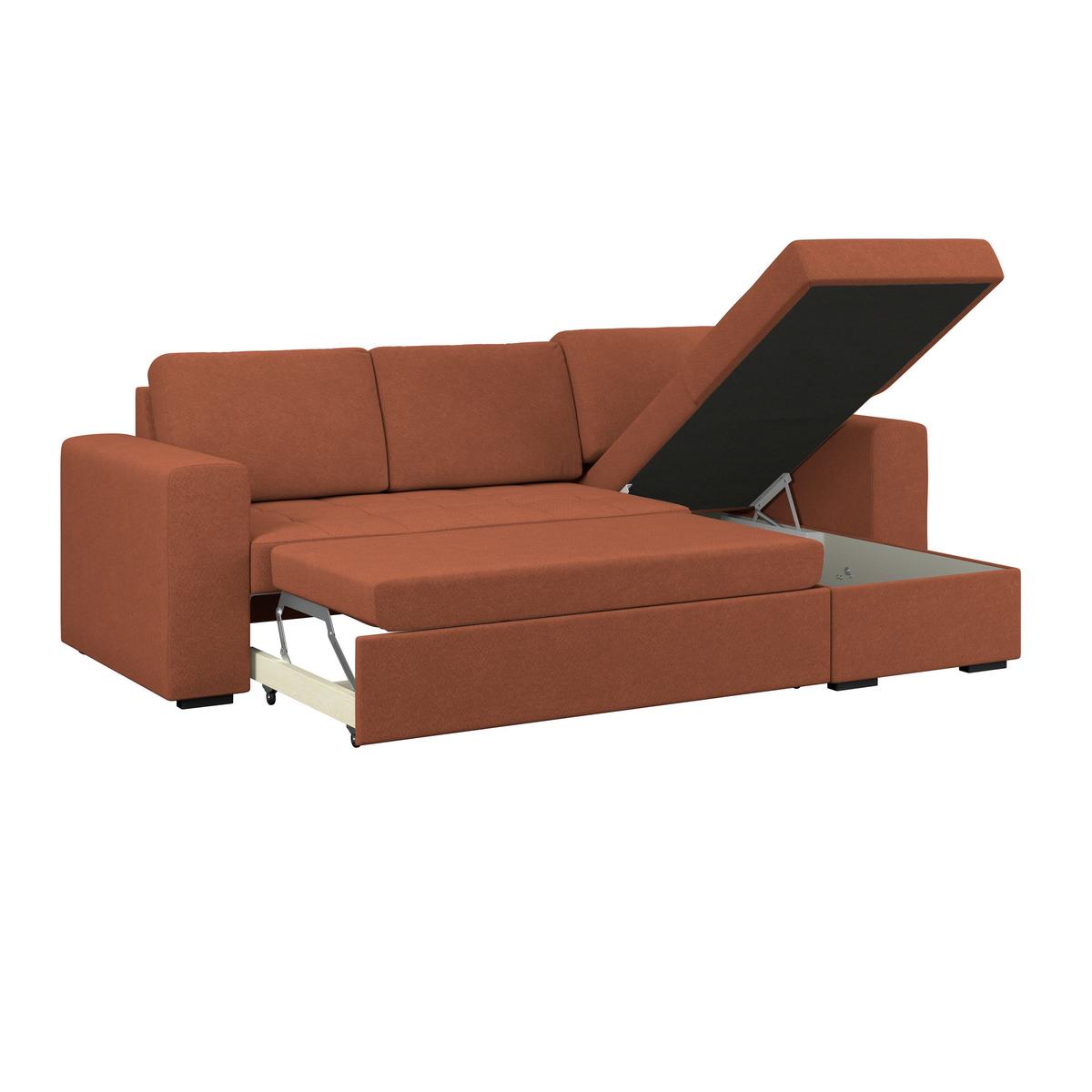 Kutna Garnitura Jan - boje hrđe, Trend, tekstil (247/155cm)