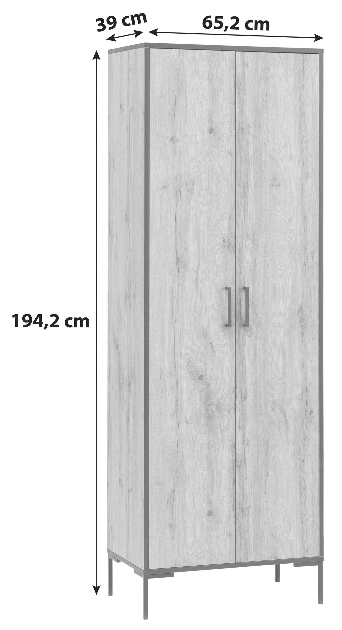 Aktenschrank Serie 2000 Eichefarbe - Eichefarben, KONVENTIONELL, Holzwerkstoff (65,2/194,2/39cm) - MID.YOU