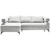 Kutna Garnitura Rosalie - bijela/crna, Konvencionalno, tekstil/metal (184/265cm) - Modern Living