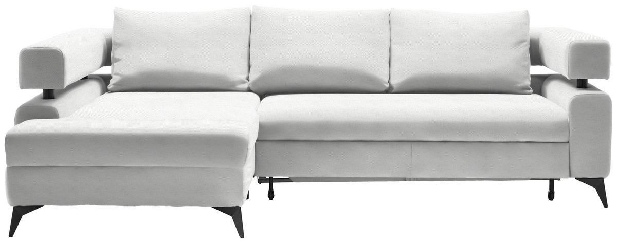 Kutna Garnitura Rosalie - bijela/crna, Konvencionalno, tekstil/metal (184/265cm) - Modern Living