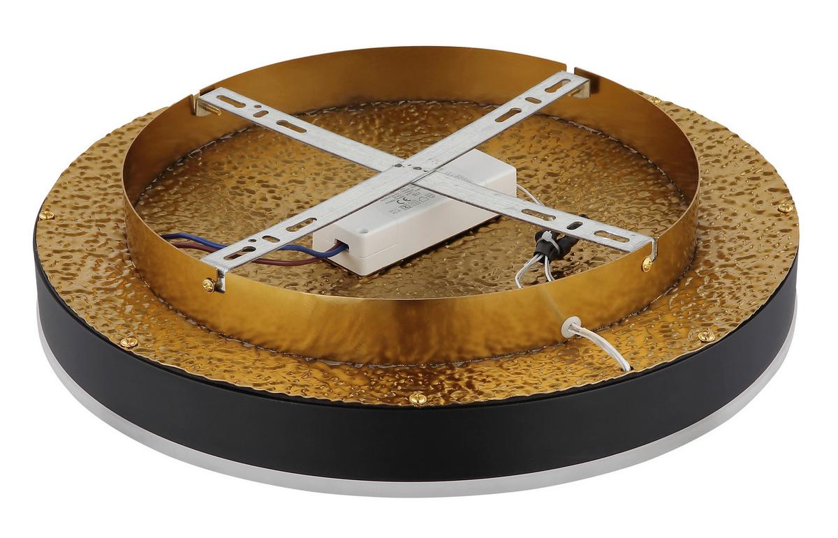 LED-DECKENLEUCHTE 48460-36 HEDI - Weiss/Goldfarben, Design, Kunststoff/Metall (40/8cm) - Globo