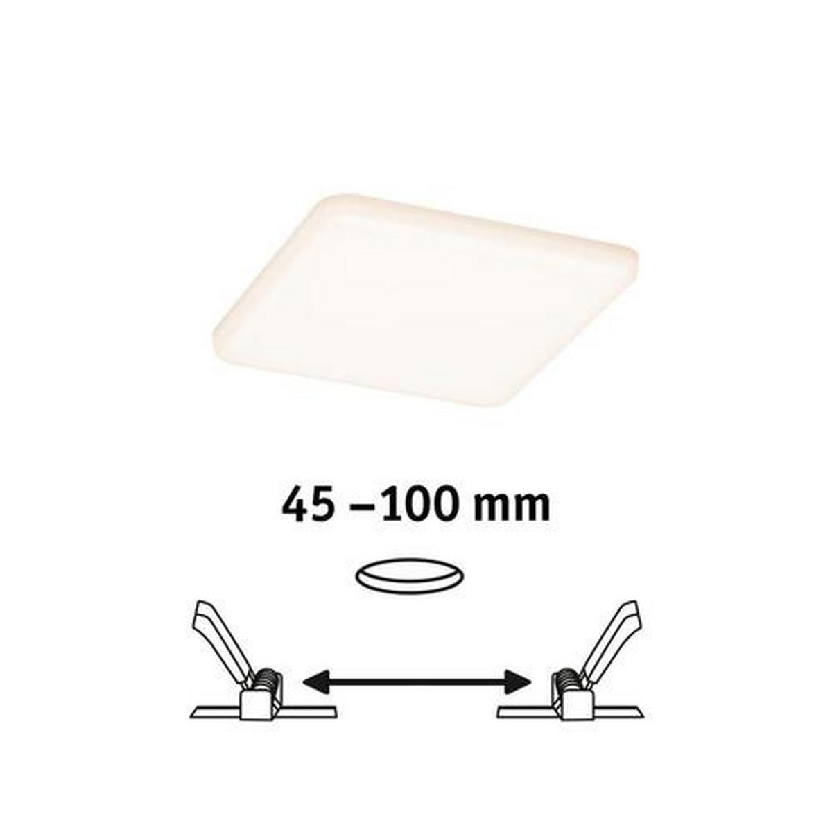 LED-Paneel in Weiß max. 8,5 Watt - Weiß, Basics, Kunststoff (12,5/12,5/1cm) - Paulmann