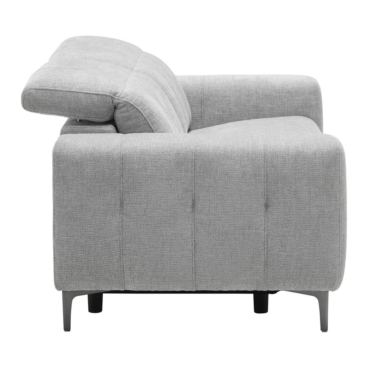 2-Sitzer-Sofa Grau ca. 182x79x109cm - Dunkelgrau/Grau, MODERN, Holz/Kunststoff (182/79/109cm) - Mömax