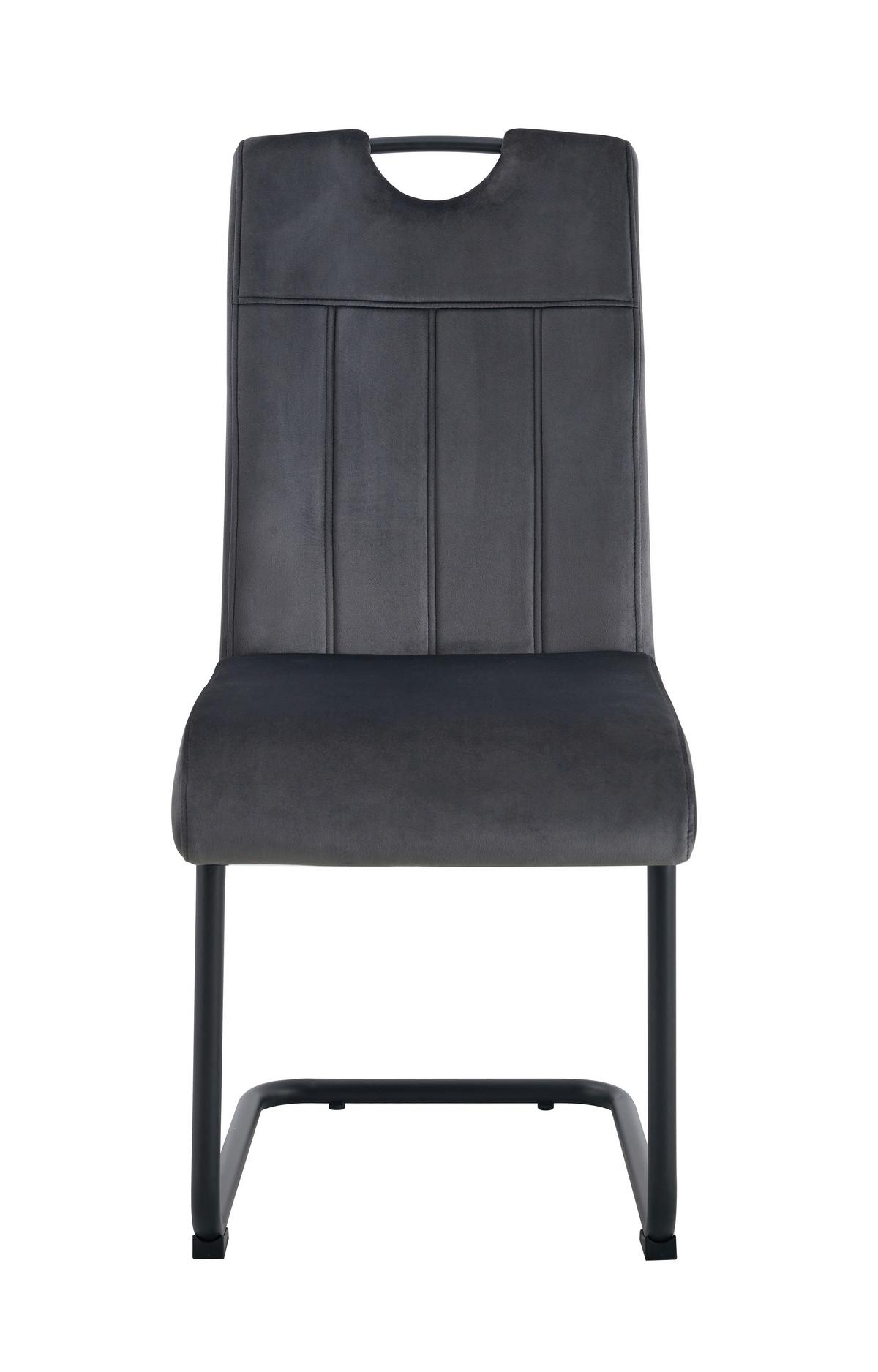 Set Nihajnih Stolov Lisa, Antracit, 2 Kos - črna/antracit, Moderno, kovina/tekstil (43/98/61cm) - MID.YOU