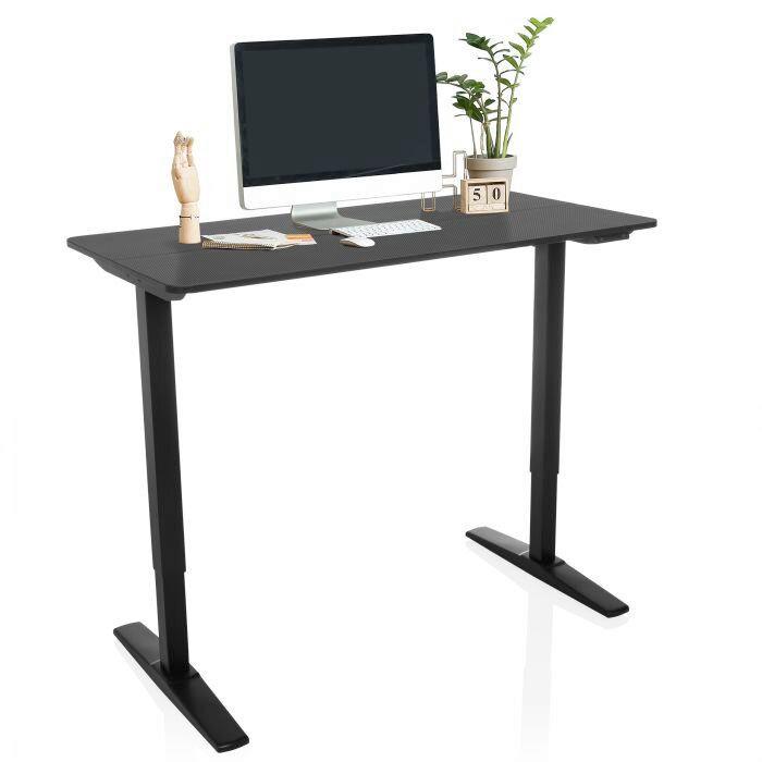Dvižna Miza Stand Carbon, Črna - črna, Moderno, kovina/leseni material (120/60/75 - 120cm) - MID.YOU