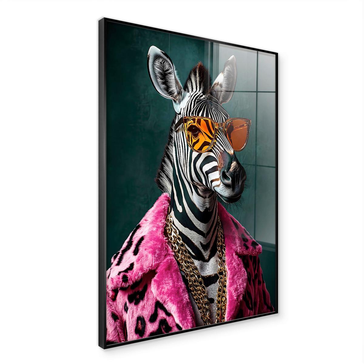 Glasbild Multicolor ca. 80x120cm - Multicolor, Basics, Glas/Holz (80/120/4cm)