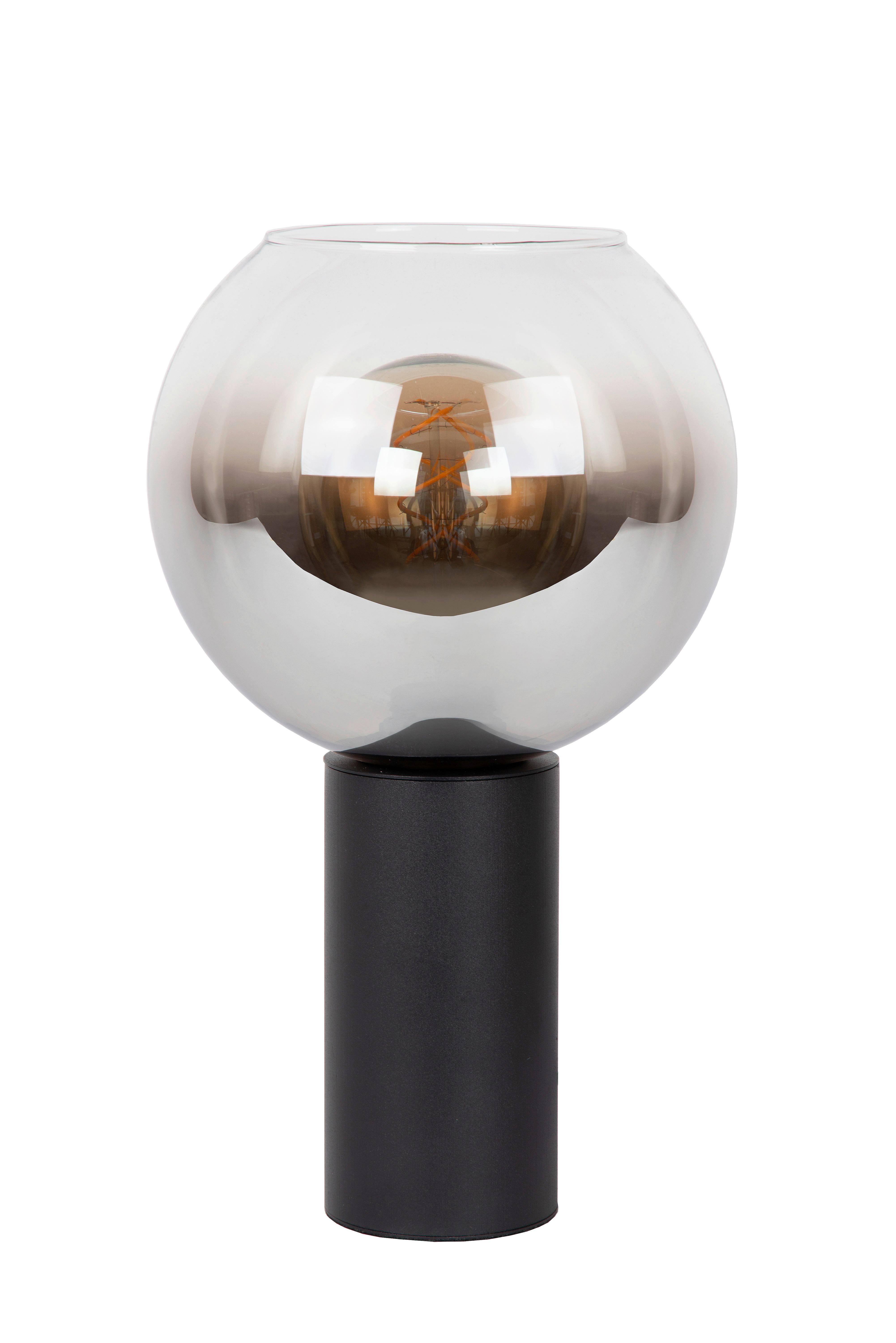 LAMPA STOŁOWA 45502/01/30 MARIUS - jasnoszary/czarny, Design, metal/szkło (20/20/32.5cm) - Lucide
