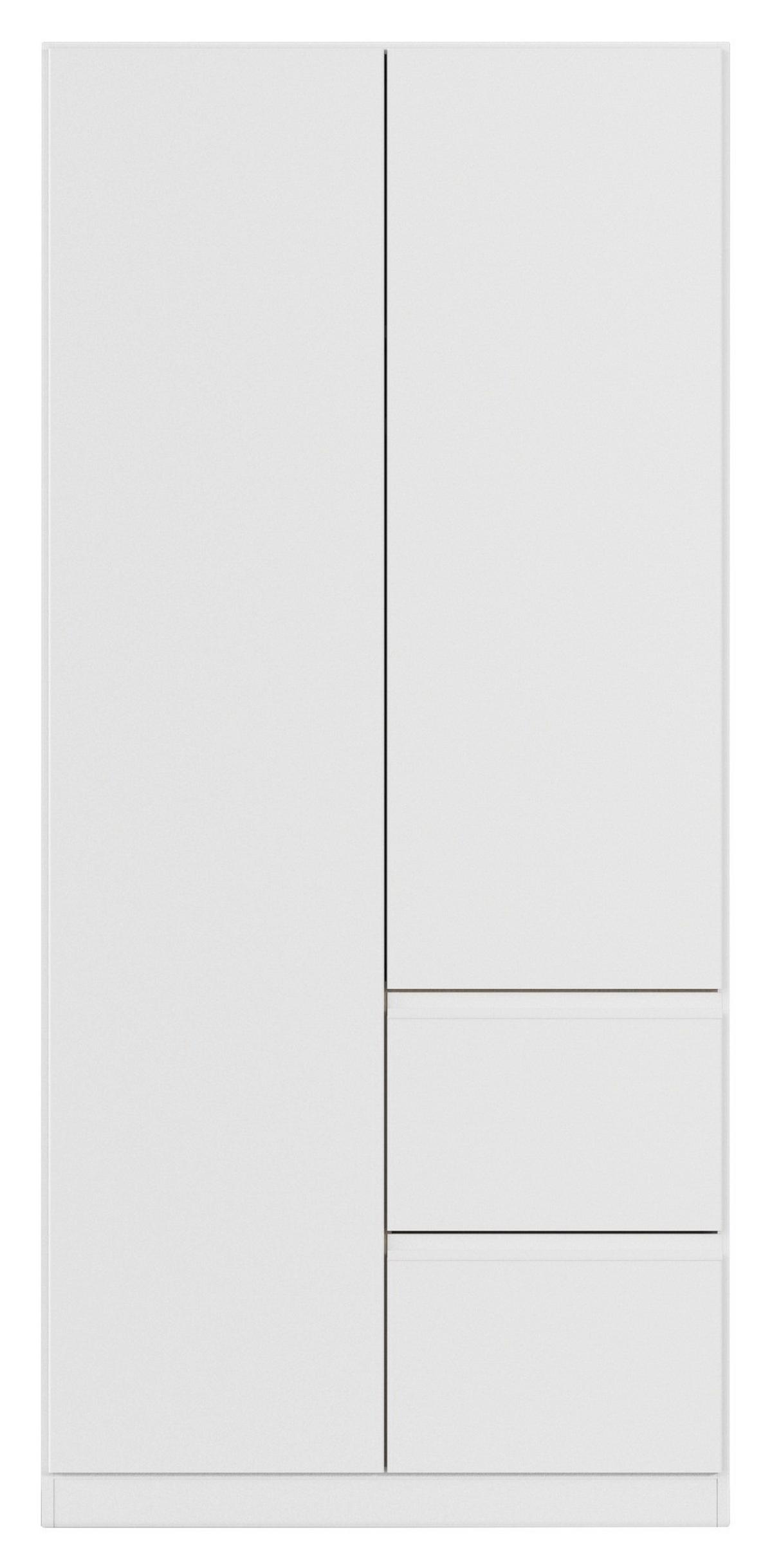 Drehtürenschrank COSTA ca.91x197x54cm Weiß - Weiß, MODERN, Holzwerkstoff (91/197/54cm) - Rauch Möbel