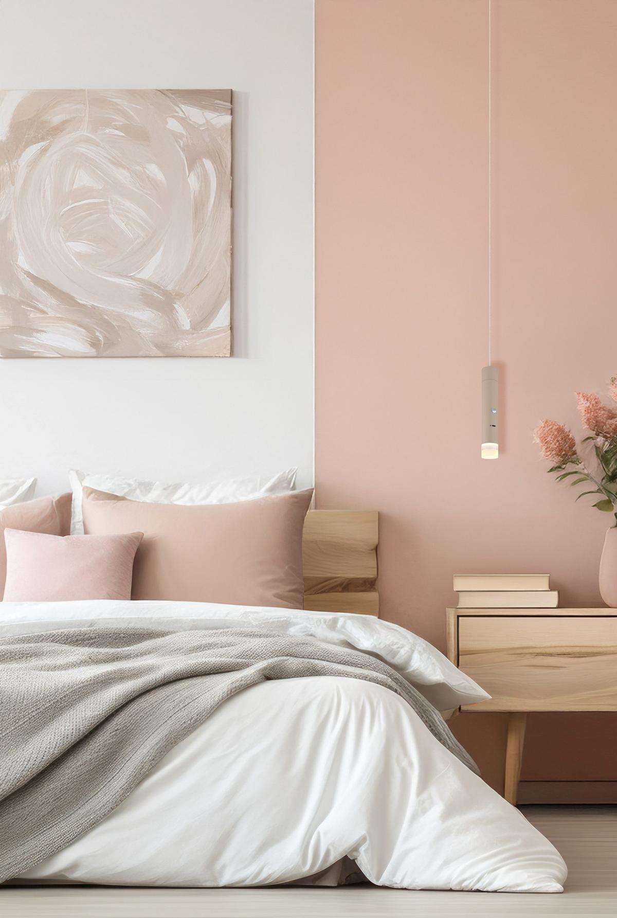 LAMPA WISZĄCA LED 16060S PELO - przejrzysty/kolor piaskowy, Design, tworzywo sztuczne/metal (38/120cm) - Globo